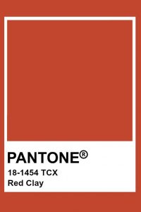 Pantone color swatch in Red Clay